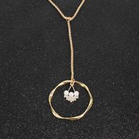 Womens Floral Electroplated Aluminum Necklaces Nhct125942 main image 5
