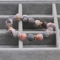 Grenz Überschreiten Der Schmuck  10mm Pulver Gefleckte Gefrostete Stein Perlen Armband Bracelet Hersteller main image 6