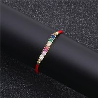 Unisex Micro-inlaid Color Zircon Copper Bracelets & Amp; Brazaletes Nhyl125973 main image 3