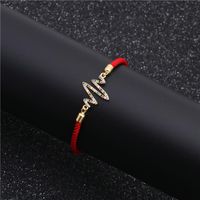 Unisex Heart Shaped Micro-inlaid Color Zircon Copper Bracelets &amp; Bangles Nhyl126037 main image 8