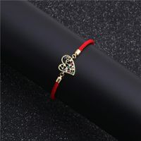 Unisex Heart Shaped Micro-inlaid Color Zircon Copper Bracelets &amp; Bangles Nhyl126037 main image 9