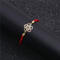Unisex Heart Shaped Micro-inlaid Color Zircon Copper Bracelets &amp; Bangles Nhyl126037 main image 10
