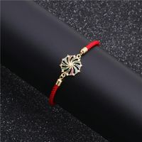 Unisex Heart Shaped Micro-inlaid Color Zircon Copper Bracelets &amp; Bangles Nhyl126037 main image 11