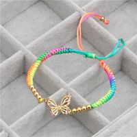 Koreanische Version Von Mikro Eingelegten Farbigen Zirkon Verstellbaren Schmetterlings-bienen Armbändern Farbe Gewebt Verstellbares Diy-armband Frauen main image 12