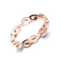 Fashion Character Connected S-tail Titanium Steel Ring Nhok126048 main image 6