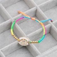 Micro-set Color Zircon Color Woven Bracelet Nhyl126049 main image 7