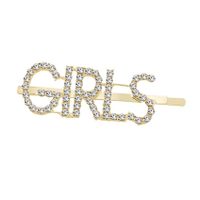 Womens Simple Alloy Rhinestone Letters Plating Alloy Hair Accessories Nhhn126054 main image 4
