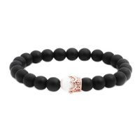 Européen Et Américain Bijoux Opale Couronne Bracelet Noir Givré Perlé Ensemble Bracelet Pour Hommes Et Femmes main image 9