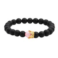 Européen Et Américain Bijoux Opale Couronne Bracelet Noir Givré Perlé Ensemble Bracelet Pour Hommes Et Femmes main image 13