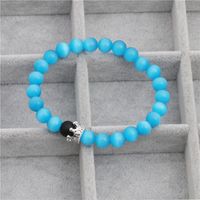 Européen Et Américain Bijoux Opale Couronne Bracelet Noir Givré Perlé Ensemble Bracelet Pour Hommes Et Femmes main image 11