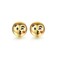 Fabrik Direkt Verkauf Europa Und Amerika  Hot Sale Tropf Öl Persönlichkeit Einfache Ohrringe Neue Kreative Emoji Ohrringe main image 20