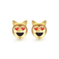 Fabrik Direkt Verkauf Europa Und Amerika  Hot Sale Tropf Öl Persönlichkeit Einfache Ohrringe Neue Kreative Emoji Ohrringe main image 16