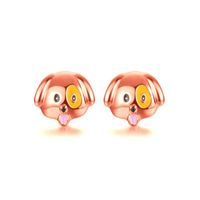 Fabrik Direkt Verkauf Europa Und Amerika  Hot Sale Tropf Öl Persönlichkeit Einfache Ohrringe Neue Kreative Emoji Ohrringe main image 3
