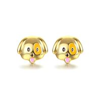 Fabrik Direkt Verkauf Europa Und Amerika  Hot Sale Tropf Öl Persönlichkeit Einfache Ohrringe Neue Kreative Emoji Ohrringe main image 4