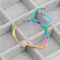 Micro-set Color Zircon Color Woven Bracelet Nhyl126049 sku image 1