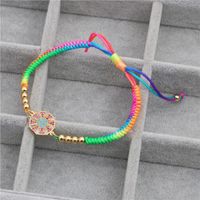 Micro-set Color Zircon Color Woven Bracelet Nhyl126049 sku image 4