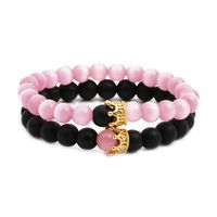 Européen Et Américain Bijoux Opale Couronne Bracelet Noir Givré Perlé Ensemble Bracelet Pour Hommes Et Femmes sku image 12