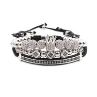 Unisex Crown 6 Rhinestone Crowns Copper Bracelets &amp; Bangles Nhyl126080 sku image 14
