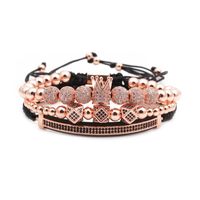 Unisex Crown 6 Rhinestone Crowns Copper Bracelets &amp; Bangles Nhyl126080 sku image 16
