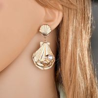 Womens Shell And Beads Alloy Earrings Nhbq130364 main image 3