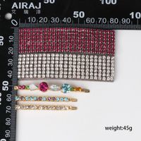 60233 Koreanische Haarnadel Kristall Diamant Netto-promi Ein-wort-clip 4-teiliges Set Großhandel Mode Haarnadel main image 5