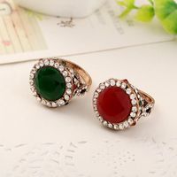 European And American Style Foreign Trade Hot-selling New Arrival Rhinestone Resin Bohemian Retro Couple Ring Rings Consignment main image 3