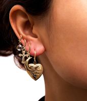 Womens Star  Heart  Shell  Round Plating Alloy Earrings Nhxr130473 main image 3