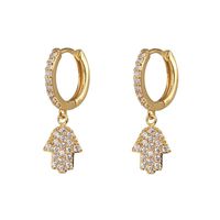 Fashion Micro-encrusted Zircon Earrings Nhjj130387 sku image 1