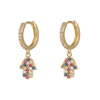 Fashion Micro-encrusted Zircon Earrings Nhjj130387 sku image 2