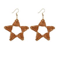 Fashion Rattan Woven Geometric Drop Earrings Nhbq130444 sku image 3