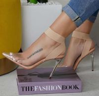 Simple And Versatile Transparent Sexy High Heel Sandals Nhso132822 main image 1