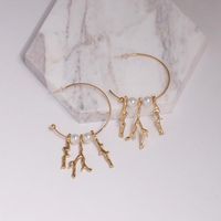 Simple Geometric Tassel Alloy Inlaid Beads Earrings Nhjj132901 main image 2