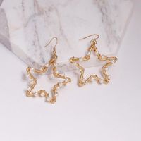 Simple Five-pointed Star Alloy Beads Creative Earrings Nhjj132921 main image 1
