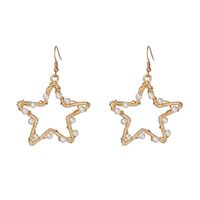 Simple Five-pointed Star Alloy Beads Creative Earrings Nhjj132921 main image 7