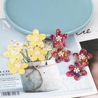 Creative Exaggerated Big Acrylic Flower Earrings Nhjj132933 main image 3