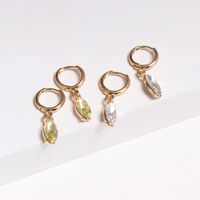 Korean Geometric Rhinestone-studded Gemstone Earrings Nhjj132952 main image 1