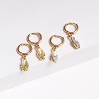 Korean Geometric Rhinestone-studded Gemstone Earrings Nhjj132952 main image 2
