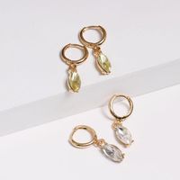 Korean Geometric Rhinestone-studded Gemstone Earrings Nhjj132952 main image 3