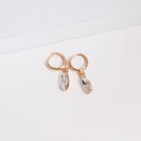 Korean Geometric Rhinestone-studded Gemstone Earrings Nhjj132952 main image 5