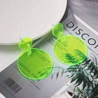 Fashion Fluorescent Color Big Circle Candy Color Alloy Earrings Nhjj132966 main image 4