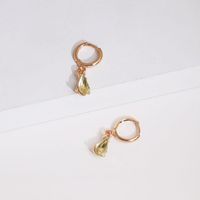 Korean Geometric Drop-shaped Rhinestone Alloy Earrings Nhjj133048 main image 4