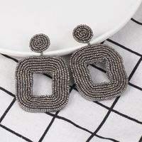 Rice Beads Geometric Rectangular Earrings Nhjj133063 main image 4