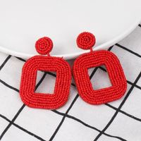 Rice Beads Geometric Rectangular Earrings Nhjj133063 main image 3