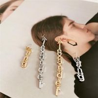 Creative Long Temperament Letter Tassel Simple Earrings Nhyq133076 main image 1