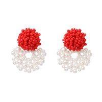 Hand-woven Flower Rice Beads Earrings Nhjj133096 main image 11