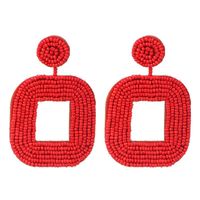 Rice Beads Geometric Rectangular Earrings Nhjj133063 sku image 3