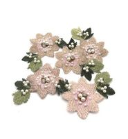 Embroidered Beaded Small Flowers Decorative Applique Cloth Patch Stickers Nhlt133127 main image 1