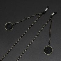 Fashion Simple Black Round Black Pendant Chain Sunglasses With Glasses Chain Nhbc133151 main image 2