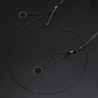 Fashion Simple Black Round Black Pendant Chain Sunglasses With Glasses Chain Nhbc133151 main image 3