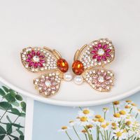 52394 Jujia Europäische Und Amerikanische Übertriebene Bekannte Schmetterlings-zirkon-diamant-ohrringe Persönlichkeit Kreative Farbige Ohrringe Weibliche Ohrringe main image 3